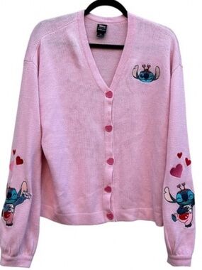 Her Universe Disney Lilo & Stitch Lovebug Girls Skimmer Cardigan Size Large